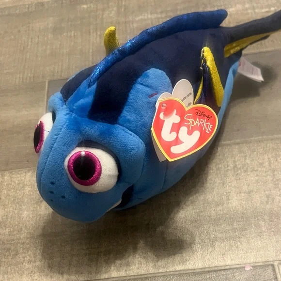 Ty Plush Blue and Yellow Dory-Inspired Fish Nemo - Picture 5 of 10